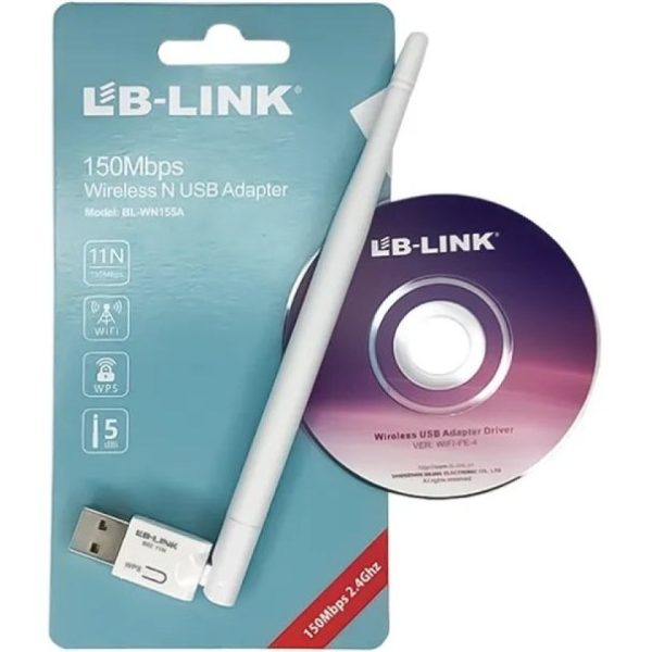 کارت شبکه USB بی سیم آنتن دار LB-LINK BL-WN155A